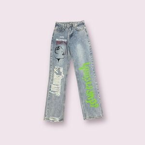 Streetwear brand new condition painted jeans
